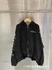 Sudadera con capucha y diseño de dos piezas falsas de patchwork G/R de la marca americana de moda, chaqueta casual holgada para hombre y mujer, ropa de invierno transfronteriza