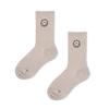 Calcetines Deportivos de Moda para Hombre Otoño e Invierno Retro Sonriente para Mujer Media Pantorrilla Coreano Americano Ins Calcetines de Baloncesto Blanco