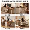 Combinación de escritorio y estantería para apartamentos pequeños, escritorio de computadora para dormitorio 2026 con cajones, tocador, escritorio de escritura, escritorio para estudio en casa