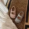 Zapatos de Verano Estilo Coreano para Bebé Niña con Lazo Rosa Estilo Princesa Zapatos de Cuero Calados Suela Suave Zapatos Dulces para Bebé y Niños Pequeños para Niñas