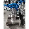 Válvula Gaveta Flangeada de Aço Inoxidável Z41W-10P/R 304/316L Haste Ascendente Vapor Óleo Térmico Alta Temperatura Válvula Gaveta dn100