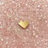 Accesorios para joyería en forma de corazón de acero inoxidable para hacer tú mismo llavero colgante de corazón colgante de collar superficie lisa se puede grabar con láser con logo