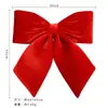 Enfeites de Árvore de Natal com Laço Plissado Vermelho, Decorações de Cena de Casamento com Laço, Decorações de Loja com Laço, Laço