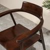 Silla de Comedor Nórdica de Madera Maciza Silla Kennedy Silla Hiroshima Silla de Madera de Caucho para Restaurante Reunión Negociación Silla con Respaldo Simple