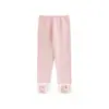 Leggings Doll para Meninas Outono Colorido Divertido Bloco de Cores Canelado Solto Casual Tendência
