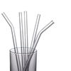 Popotes de Vidrio, Reutilizables, Resistentes al Calor, Popotes Ecológicos para Beber, Popotes Transparentes Curvos Gruesos para Té de Leche, Popotes Extra Largos