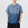 Camiseta de Manga Larga Pesada 300g Verano 2026 Degradado Lavado para Hombre Tendencia Nacional Estilo Americano Japonés Casual