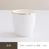Juego de Tres Piezas de Vajilla Cerámica Dorada para Restaurante de Hotel, Vajilla para Sala Privada de Club, Platos de Porcelana Ósea, Tazones con Forma de Ala, Tazas de Té, Cucharas, Juego de Cuatro Piezas