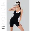 Popular mono deportivo de dos piezas con tirantes de color contrastante de Xiyin, conjunto de yoga de una pieza, mono de fitness para exteriores sin espalda
