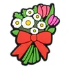 Amuletos para Zuecos Estilo Pastoral: Oveja Linda, Cesta de Flores, Mariposa Hebilla Decorativa de Goma Suave, Accesorios de Hebilla para Zapatos con Temática de Jardín