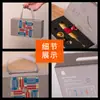 Embalagem de presente cultural e criativa caixa de presente personalização papel especial impressão em quatro cores com alça tampa flip-top formato de livro caixa de papel personalização grandes quantidades