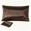 Funda de almohada de satén de seda de imitación funda de almohada de seda FUNDA DE ALMOHADA exportación venta al por mayor tipo sobre con bolsillo