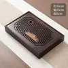 Bandeja de té estilo chino al por mayor para uso doméstico, Bandeja pequeña de almacenamiento y drenaje de agua, Mesa de té de madera natural, Bandeja de té tipo almacenamiento de agua para una persona