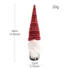Decoraciones navideñas transfronterizas: Funda sin rostro de Rudolph para botella de vino, funda de punto a rayas de Santa para botella de vino, decoración de mesa