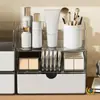 Caixa Organizadora de Armário com Espelho, Caixa Organizadora Estreita com Gaveta para Cosméticos, Porta-Canetas de Escritório, Caixa Organizadora Transparente para Desktop