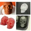 Venta al por mayor 4 agujeros creativo silicona 3D tridimensional calavera barra de hielo molde de hielo
