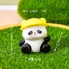 Micro-Paisaje Lindo Muñeco Panda de Bambú Linda Decoración de Jardinería DIY Accesorios Adornos Pequeños de Escritorio