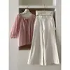 Jeans de Tiro Alto Lavados Vintage Elásticos Micro-Lar para Mujer Primavera Nuevos Holgados Moda Versátiles Ajustados Pantalones de Nicho