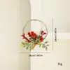 Planta artificial de simulación Guirnalda de Navidad Agujas de pino de Navidad Guirnalda de frutos rojos Colgante decorativo de piña para puerta