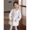 Vestido Sudadera de Pastel para Niñas Primavera 2026 Nuevo Elegante Vestido Princesa de Manga Larga Estilo Coreano para Primavera y Verano