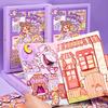 Libro tranquilo de papa pequeña recuerdos de verano cuenta a mano sin cortes pintura decorativa diy descompresión para niños libro pop-up hecho a mano