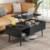Mesa de Centro Ecológica Transfronteriza de Amazon Sala de Estar Lujo Ligero Pizarra Apartamento Pequeño Mesa de Té Almacenamiento Multifuncional de Doble Capa Mesa Auxiliar