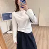Camiseta auto-calentable para otoño con mangas raglán, mangas largas combinadas, corte ajustado, cuello redondo, top interior elástico para mujer