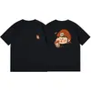 Camiseta Informal Sencilla Estampada de Manga Corta Estilo Japonés para Mujer, Básica de Verano para el Uso Diario, Camiseta Blanca de Algodón Puro para Estudiantes