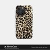 Popular Europeu e Americano Sexy Estampa de Leopardo Duas em Uma Capa de Celular para iPhone 15, Capa com Película para iPhone 17, Capa Fosca Apple 16