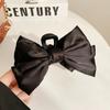 Acessório de Cabelo Headwear Presilha Estilo Coreano Princesa Fuga Preto Fita Dupla Face Estilo Coreano Laço Grande Presilha de Cabelo Presilha de Cabelo Feminino Parte de Trás da Cabeça