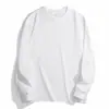 Moletom de algodão puro pesado de três agulhas 500G, americano, espessado, manga longa, tamanho plus size masculino, blusa de baixo, gola redonda, feminina, para primavera e outono