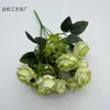 10 Rosas Perladas Pequeños Ramilletes de Rosas Adornos de Pie para el Hogar Flores Artificiales Decoración Suave Interior de Hotel Adornos de Flores Artificiales