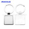 Llavero de transferencia térmica de metal en blanco con personalidad, llavero de sublimación, llavero de metal creativo personalizado DIY