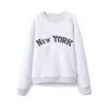 Comercio Exterior Transfronterizo Estilo Europeo y Americano Ropa de Mujer 2025 Otoño Nuevo Sudadera con Cuello Redondo Bordado de Letras Color de Contraste Manga Larga Tops para Mujer