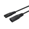 Adaptador de Corriente en Ángulo de 90 Grados Convertidor de Potencia Figura de 8 Clavija de Conversión Macho-Hembra C7 a C8 Codo Hacia Arriba/Abajo