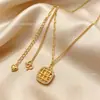 Colar Cubo de Açúcar Lapidado Brilhante para Mulheres, Elegante e Luxuoso, Cravejado com Bordas de Diamante, Colar com Pingente Pequeno de Cubo de Açúcar, Joias para Atacado