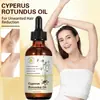Óleo Essencial Transfronteiriço de Cyperus Rotundus para Inibição de Pelos Corporais, Óleo de Cuidado Hidratante e Nutritivo