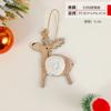 Adornos navideños Árbol de Navidad de madera Muñeco de nieve Reno anciano Colgante pequeño Estrella de cinco puntas de madera Copo de nieve Colgante Regalo