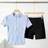 Top de Yoga Feminino Camiseta Esportiva para Verão, Secagem Rápida Respirável Manga Curta Roupa Fitness para Tênis, Corrida e Ciclismo
