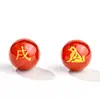 Ágata vermelha e preta natural com signos do zodíaco (dragão, cobra, cavalo, ovelha) contas vermelhas gravadas com carimbos dourados, contas soltas, acessórios, miçangas para DIY