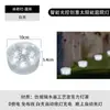 Nova Lâmpada de Tijolo de Gelo Solar Transfronteiriça Lâmpada de Jardim Externa Vidro de Imitação LED Lâmpada Redonda para Gramado Lâmpada de Paisagem para Acampamento