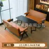 Juego de mesa y sillas casual, incluyendo una mesa y dos sillas, un juego de tres piezas, un sillón sofá pequeño para balcón, adecuado para casas de huéspedes y hoteles, con un estilo vintage