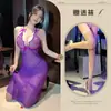 Private Moon Ropa Interior Sexy Deseo Puro Encaje Transparente Uniforme Sexy Ol Encanto Púrpura Ajustado Noche de Abstinencia Falda de Cola de Pez
