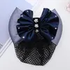 Flor de Cabeza Profesional Estilo Coreano Pinza de Bolsillo de Red Pinza para el Cabello Recepción de Hotel Enfermera Azafata Supermercado Cabello Lazo Grande Accesorios para el Cabello Bolsillo de Red