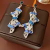 Pendientes de Aro Vintage Tachonados con Diamantes Moda Retro Pendientes de Botón Simples Versátiles con un Diseño Único
