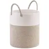 Cesta de Corda de Algodão Trançada Cesta de Armazenamento Cesta de Bambu Cesta de Roupas Sujas Portátil Dobrável Manualmente Trançada Cesta Dobrável para Utensílios