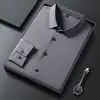 Camisa para Hombre de Alta Calidad, Ligeramente Gruesa, Sin Costuras, Estilo Business Casual, No se Arruga, de una Sola Cara, Casual, Versátil, Manga Larga, Ropa para Hombre
