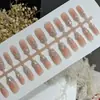 Set de 30 Piezas de T097/T098 Uñas Postizas de Lujo Cortas/Medianas de Punta Recta para Uñas de Alta Gama, Iluminadoras y Versátiles