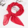Pañuelo Cuadrado Pequeño de Color Puro de 65 cm para Mujer Delgado Pañuelo de Gasa Versátil Cuadrado Pañuelo Decorativo Pañuelo de Gasa para Danza Pañuelo de Seda para Mujer