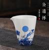 Dehua Porcelana Jade Branca Copo de Equidade para Cerimônia do Chá, Recipiente Pessoal para Preparo de Chá e Compartilhamento de Chá, Artesanato Separação Chá-Água